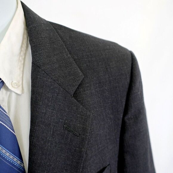 Christian Dior Monsieur 40R Gray Wool Blazer 2 Button Constructed / Padded Shoul - Picture 2 of 12